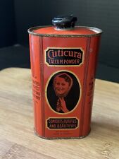 Vintage 1930s Cuticura Talc Talcum Tin 1  1/3 Oz Potter Drug Malden MA picture