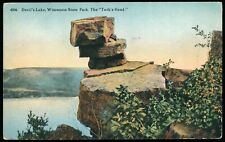 Devils Lake Wisconsin State Park Turks Head Vintage Postcard Posted  picture