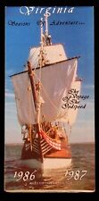 VINTAGE 1986 1987 The Godspeed Ship Boat Photo Virginia State Map picture
