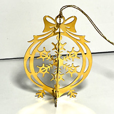 Danbury Mint Gold Christmas Ornament Snowflake 1984 Vintage picture