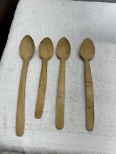 Vintage Hand Carved Turkish Wooden Spoons  Set Of 4 picture