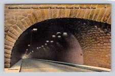 Columbia OR-Oregon, Bonneville Illuminated Tunnel, Antique, Vintage Postcard picture