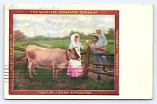 1909 Sharples Tubular Cream Separator Co Cow Milk Swanton Ohio PM Postcard C29 picture