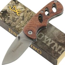 Browning Small Cocobolo Handles Linerlock Pocket Knife Machined Hole Cutouts picture