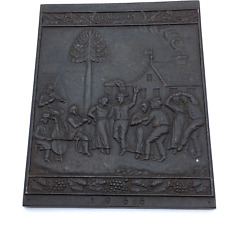 Buderus Erntefest 1966 Germany Die Cast Plaque Plate 4.25” X 5.25” Dancing Music picture