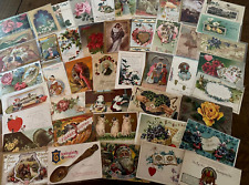 Nice Lot of 50~Mixed Vintage Antique Holidays Greeting Postcards~in sleeves-h805 picture