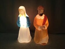 Vintage Poloron Blow Mold Christmas Nativity 17” Mary & Joseph picture