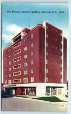 Postcard Wilmary Apartment Building, Anderson SC linen J134 picture