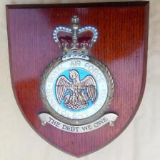 Old  RAF Royal Air Force Benevolent Ass Squadron Station Crest Shield Plaque zxc picture