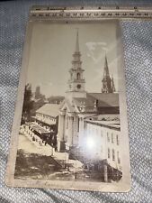 Antique Cabinet Card Photograph First Congregational Church Keene NH Square picture
