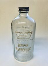 Owens-Illinois Glass Co.1950 Bottle 1clear pint Mouth Refresher Walkins Duraglas picture