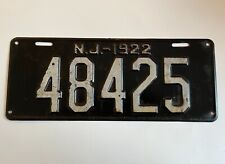 1922 New Jersey License Plate `100% All Original Paint - Low Number 5 Digit picture