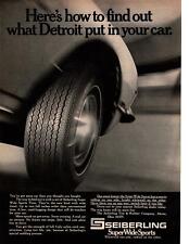 1968 Seiberling Super Wide Sports Tires Whitewall Redline Akron Ohio Print Ad picture