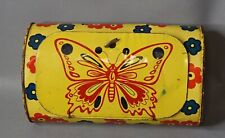 Vintage USSR Soviet NORMA Lunch Box Tin Toy Butterfly Flower picture