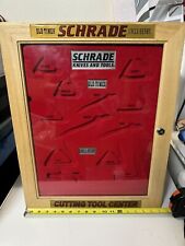 VTG SCHRADE/TAYLOR USA OLD TIMER UNCLE HENRY DBL SIDED COUNTER STORE DISPLAY picture