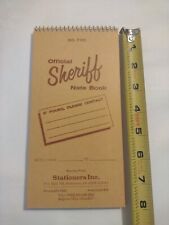 Rare Vintage Official Sheriff's Notebook 