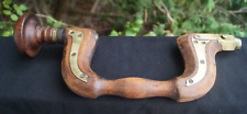 Antique 1860s S. Peace & Co Sheffield Brass & Wood Brace Hand Drill - Tool picture