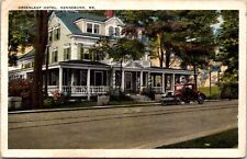 Kennebunk Maine Greenleaf Hotel Streetview Old Car WB Cancel WOB Postcard picture