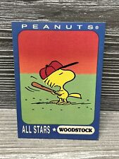 Vintage Ziploc Peanuts All Stars Woodstock Trading Card 1991 picture