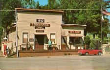 San Simeon California Sebastian's General Store Cafe Old Car Gas Pump Postcard picture