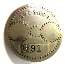 early S.E.C. & H.C.O. gears? employee metal badge 1.25