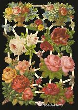 German Embossed Vintage Style Scrap Die Cut - Flowers / Roses WOW   EF7182 picture