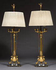 A Very Fine Pair of 19th Century French Napoleon III Gilt Bronze Candelabras picture