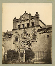 Spain, Toledo, Portada de Santa Cruz Vintage Albumen Print.  Albumin Print picture