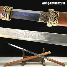 105CM Handmade Chinese Folded Steel Rosewood Tang Dao 唐刀 Straight Fulltang Sword picture