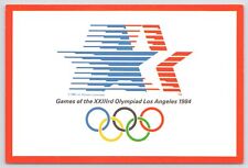 Sports~Games Of The XXIIIrd Olympiad Los Angeles 1984~Logo~Continental Postcard picture