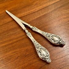 AMERICAN STERLING SILVER HANDLED GLOVE STRETCHER: ROCOCO SCROLLS - NO MONOGRAM picture
