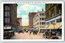 Des Moines Iowa IA Postcard Mulberry St. Exterior Building c1940 Vintage Antique picture