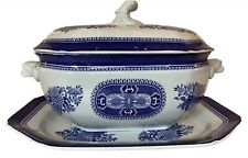 Spode Copeland Fitzhugh Large Tureen w Under Plate / England Reproduction c 1770 picture