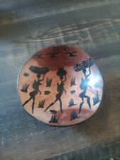 African Vintage Wood Bowl Hand Crafted picture