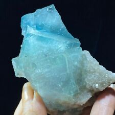 236g Natural Transparent Blue Cube Fluorite & Crystal YaoGangXian picture