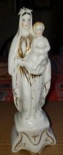 Antique 19th C. French Porcelain Madonna & Child Jesus Statue Figurine Religious picture