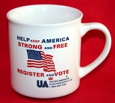 Vintage UA United American Elections Supply Poll Workers Creed COFFEE MUG CUP picture