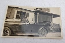 Man In Antique Convertible Car Original Early 1900's Photo picture