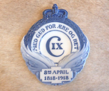 Royal Copenhagen Commemorative plate from 1918 with a crown picture