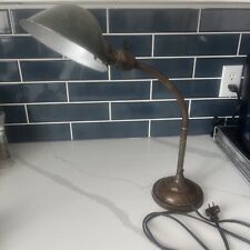 Antique Industrial Faries Copper Tone Brass Desk Lamp Light Bankers Steampunk picture