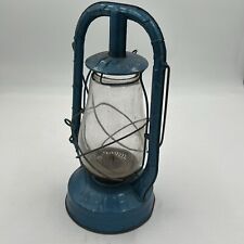 Vintage Dietz Monarch Kerosene Lantern W/ Clear Tall Globe & Original Blue Paint picture