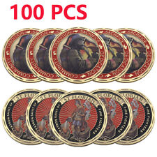 100PCS Firefighter US Saint St Florian Challenge Coin Fireman Prayer Collectible picture
