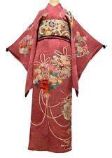 JAPANESE SILK ANTIQUE KIMONO / 0.72kg / COMBINE SHIPPING $30 / WEIGHT LIMIT=2kg picture