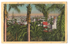 Hollywood California c1930's Business District, palm tree, Los Angeles picture