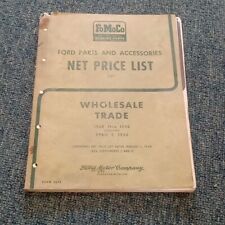 Ford Motor Co. 1950 Wholesale Price Parts List Booklet Catalog Ephemera picture
