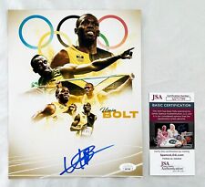 Usain Bolt Signed 8x10 Olympics Gold Photo JSA 1 COA picture