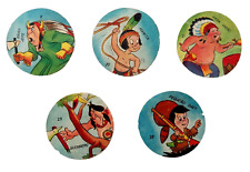 Vintage 1964 Figuritas Disney Argentina Original Card Set Davy Crockett (5x)    picture
