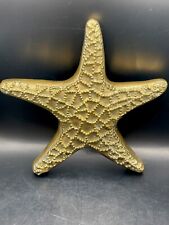 Vintage MCM Detailed Solid Brass STARFISH Decoration Nautical Art 3D Patina picture