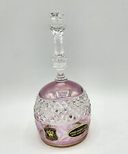 Vintage Golden Crown HandCut Cranberry Lead Crystal E&R Bell Purple/Pink Germany picture