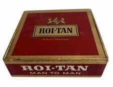 Vintage Roi-Tan Man to Man, Rare, 5-cent, 50 Fresh Tips Empty Cigar Display Box picture